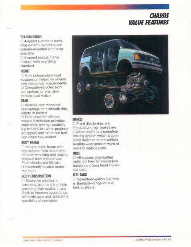 1986 Chevrolet Truck Facts Brochure Page 52